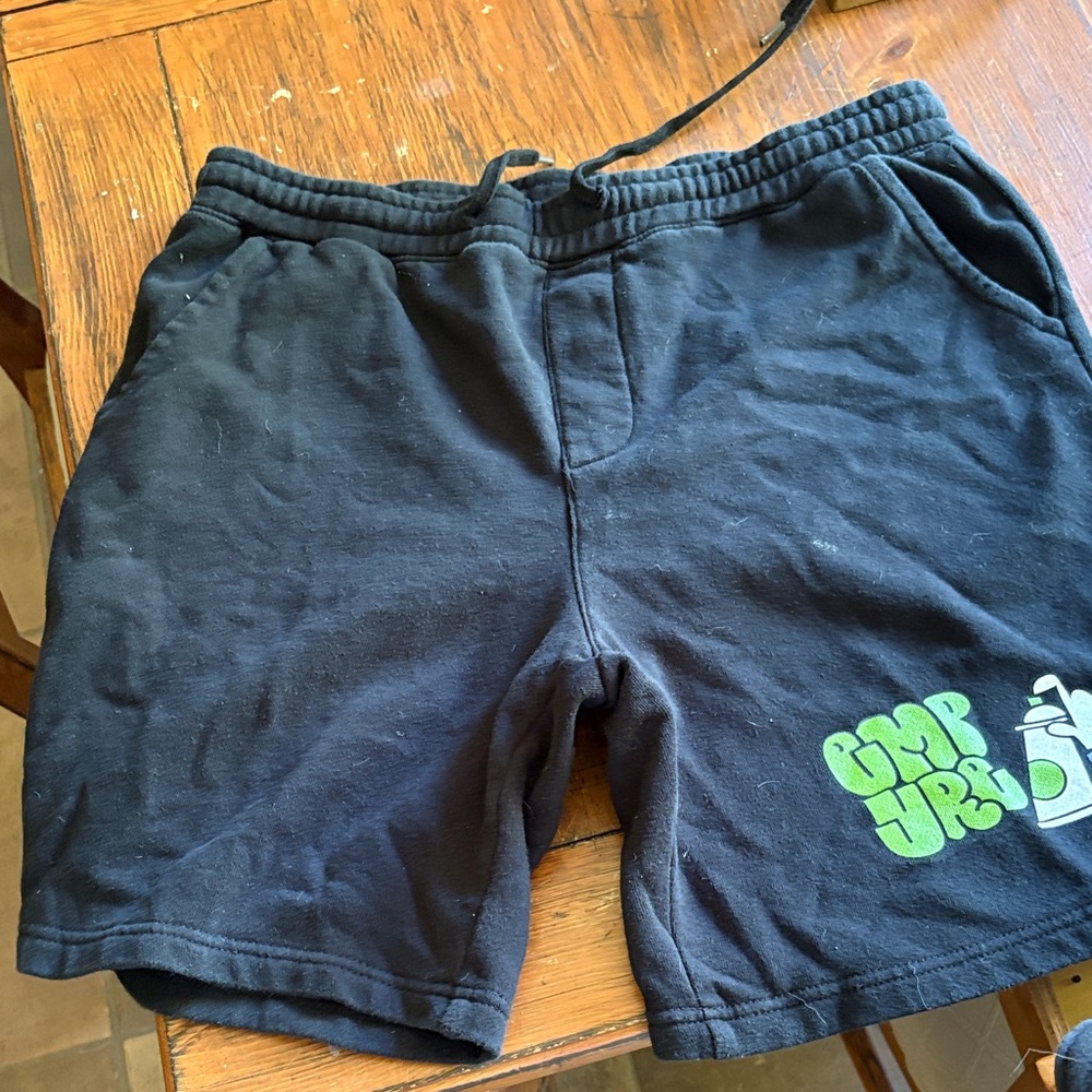 Empyre Black Shorts with Green Logo